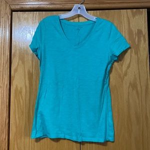 Short sleeve teal shirt